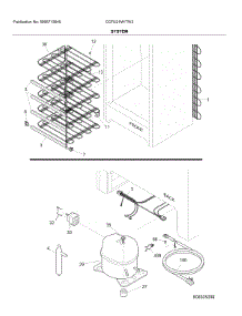 System parts for Crosley Upright Freezer CCFU21M1TW3 from AppliancePartsPros.com