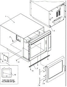 Outer Case & Door Removal parts for Amana Microwave CCMA2000BK-P1194110M from AppliancePartsPros.com