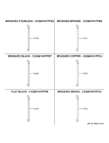 Cafe Customization parts for Ge Wine & Beverage Cooler CCP06BP4PCW2 from AppliancePartsPros.com