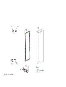 Door parts for Ge Wine & Beverage Cooler CCR06DM2PCS5 from AppliancePartsPros.com