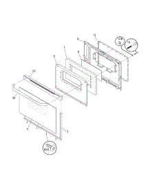 Door parts for Crosley Electric Range CCRE312GWWA from AppliancePartsPros.com