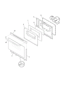 Door parts for Crosley Electric Range CCRE312GWWC from AppliancePartsPros.com