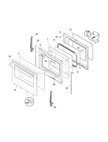 Door parts for Crosley Electric Range CCRE380GSSA from AppliancePartsPros.com