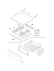 Top / Drawer parts for Crosley Electric Range CCRE3870MSA from AppliancePartsPros.com