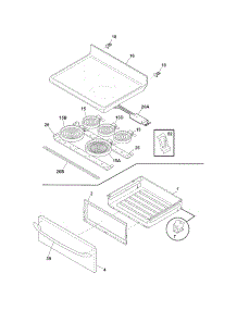 Top / Drawer parts for Crosley Electric Range CCRE3880LSB from AppliancePartsPros.com