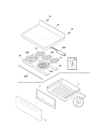 Top / Drawer parts for Crosley Electric Range CCRE3880LWC from AppliancePartsPros.com