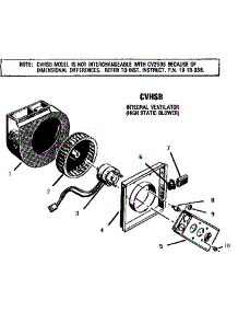 Integral Ventilator parts for Thermador Electric Cooktop CCV30 from AppliancePartsPros.com
