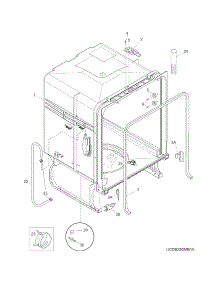 Tub parts for Crosley Dishwasher CDB350NB2A from AppliancePartsPros.com