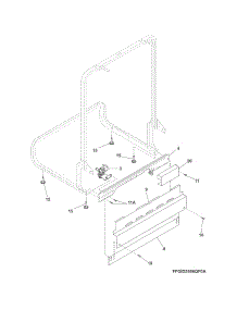Frame parts for Crosley Dishwasher CDB350NB2A from AppliancePartsPros.com