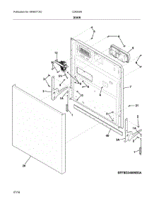 Door parts for Crosley Dishwasher CDB350NB7B from AppliancePartsPros.com