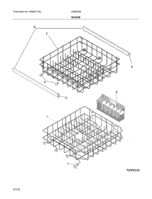 Racks parts for Crosley Dishwasher CDB350NB7B from AppliancePartsPros.com