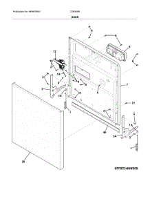 Door parts for Crosley Dishwasher CDB350NB8B from AppliancePartsPros.com
