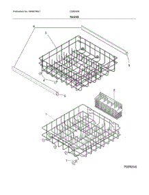 Racks parts for Crosley Dishwasher CDB350NB8B from AppliancePartsPros.com