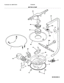 Motor & Pump parts for Crosley Dishwasher CDB350NW10B from AppliancePartsPros.com