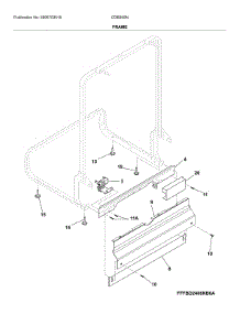 Frame parts for Crosley Dishwasher CDB350NW10B from AppliancePartsPros.com