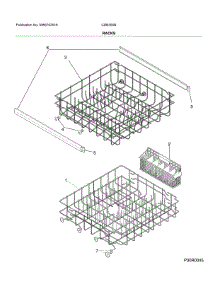 Racks parts for Crosley Dishwasher CDB350NW10B from AppliancePartsPros.com