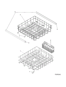 Racks parts for Crosley Dishwasher CDB350NW2A from AppliancePartsPros.com