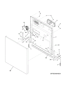 Door parts for Crosley Dishwasher CDB350NW4A from AppliancePartsPros.com