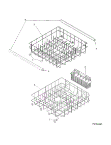 Racks parts for Crosley Dishwasher CDB350NW5A from AppliancePartsPros.com