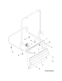 Frame parts for Crosley Dishwasher CDB350NW6B from AppliancePartsPros.com