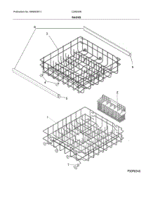 Racks parts for Crosley Dishwasher CDB350NW9B from AppliancePartsPros.com