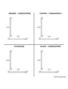 Cafe Customization parts for Ge Bottom-Mount Refrigerator CDB36RP2PHS1 from AppliancePartsPros.com