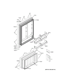 Doors parts for Ge Bottom-Mount Refrigerator CDB36RP2PHS1 from AppliancePartsPros.com