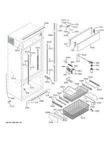 Cabinet (2) parts for Ge Bottom-Mount Refrigerator CDB36RP2PHS1 from AppliancePartsPros.com