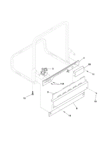 Frame parts for Crosley Dishwasher CDB400KB0 from AppliancePartsPros.com
