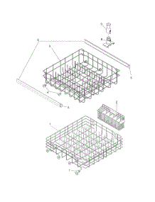 Racks parts for Crosley Dishwasher CDB400KB0 from AppliancePartsPros.com