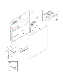 Door parts for Crosley Dishwasher CDB400KB0A from AppliancePartsPros.com