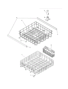 Racks parts for Crosley Dishwasher CDB400KB1B from AppliancePartsPros.com