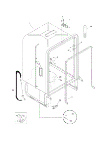 Tub parts for Crosley Dishwasher CDB500CGC1 from AppliancePartsPros.com