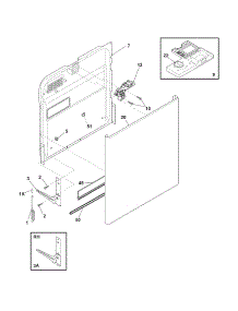 Door parts for Crosley Dishwasher CDB500CGS2 from AppliancePartsPros.com