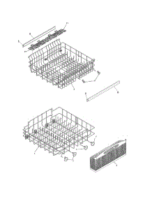 Racks parts for Crosley Dishwasher CDB500NB0A from AppliancePartsPros.com