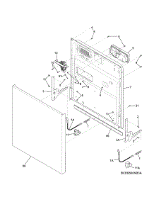 Door parts for Crosley Dishwasher CDB500NB3A from AppliancePartsPros.com