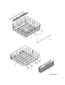Racks parts for Crosley Dishwasher CDB500NB5B from AppliancePartsPros.com