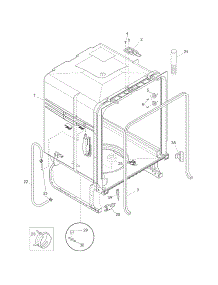 Tub parts for Crosley Dishwasher CDB500NS0A from AppliancePartsPros.com
