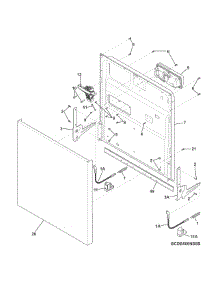 Door parts for Crosley Dishwasher CDB500NS5B from AppliancePartsPros.com