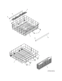 Racks parts for Crosley Dishwasher CDB500NW1A from AppliancePartsPros.com
