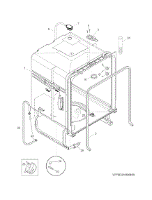Tub parts for Crosley Dishwasher CDB500NW5B from AppliancePartsPros.com