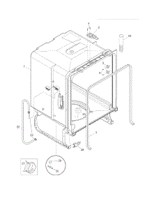 Tub parts for Crosley Dishwasher CDB600KB1B from AppliancePartsPros.com