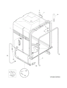 Tub parts for Crosley Dishwasher CDB900NB3A from AppliancePartsPros.com