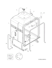 Tub parts for Crosley Dishwasher CDB900NB5A from AppliancePartsPros.com