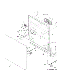 Door parts for Crosley Dishwasher CDB900NB6B from AppliancePartsPros.com
