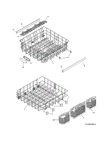 Racks parts for Crosley Dishwasher CDB900NB6B from AppliancePartsPros.com