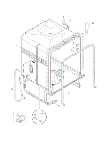 Tub parts for Crosley Dishwasher CDB900NS0A from AppliancePartsPros.com
