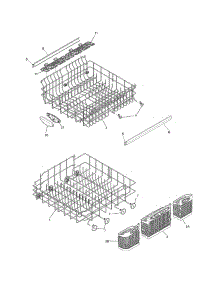 Racks parts for Crosley Dishwasher CDB900NS0A from AppliancePartsPros.com