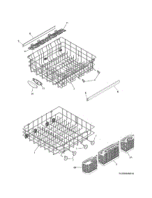 Racks parts for Crosley Dishwasher CDB900NS2A from AppliancePartsPros.com