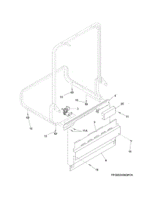 Frame parts for Crosley Dishwasher CDB900NS3A from AppliancePartsPros.com